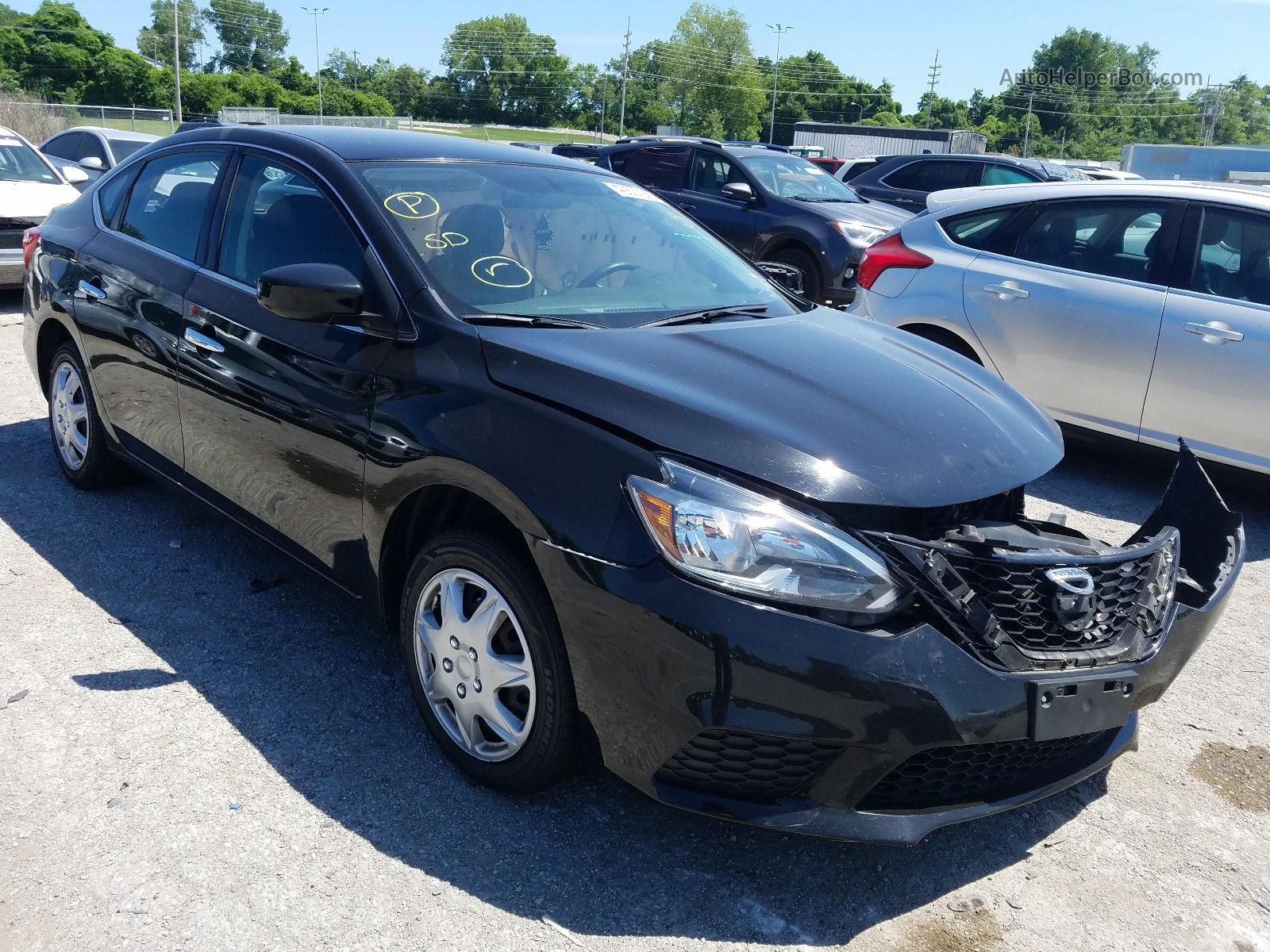 2018 Nissan Sentra S Черный vin: 3N1AB7AP5JY283931