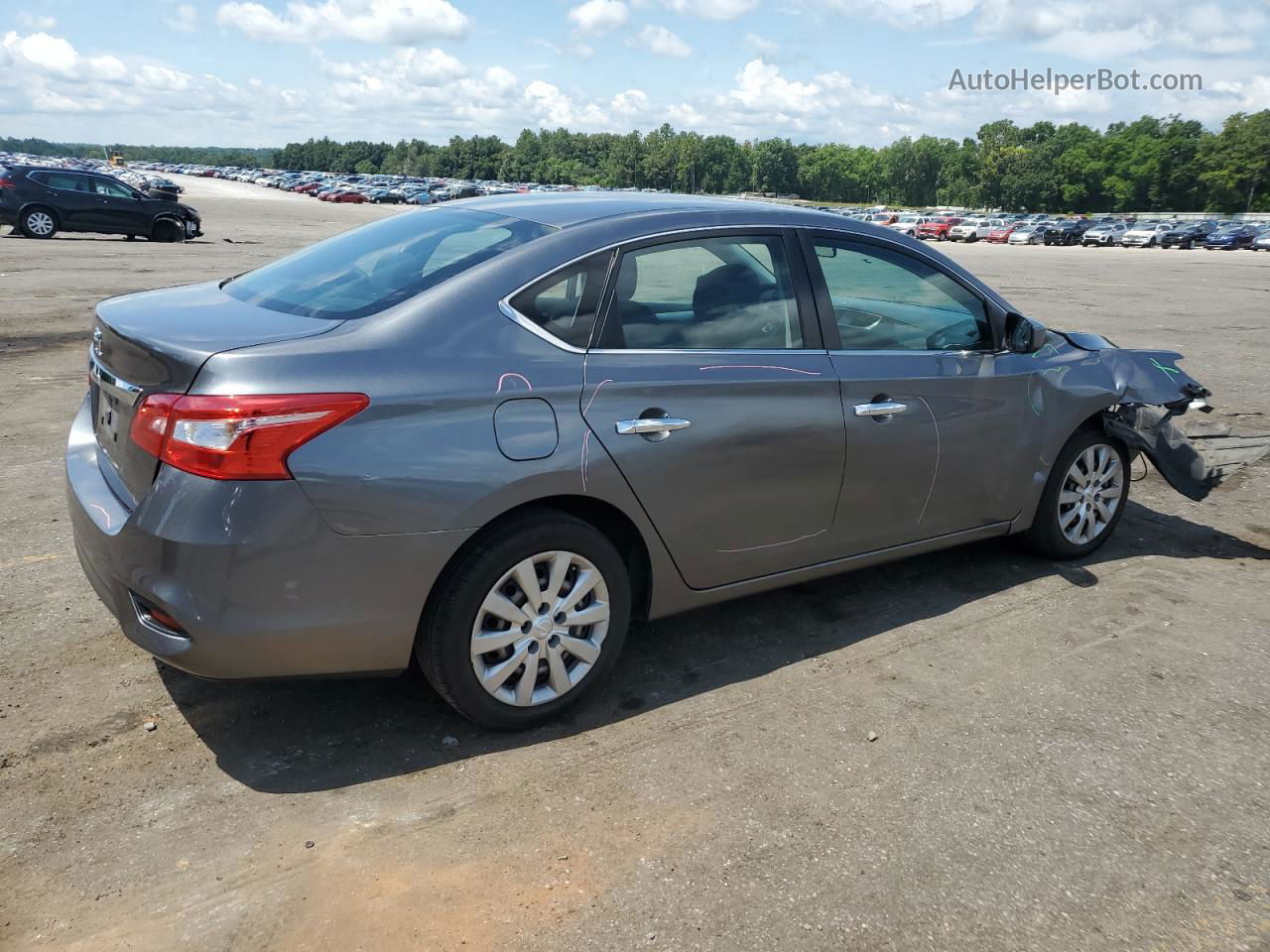 2018 Nissan Sentra S Gray vin: 3N1AB7AP5JY285579