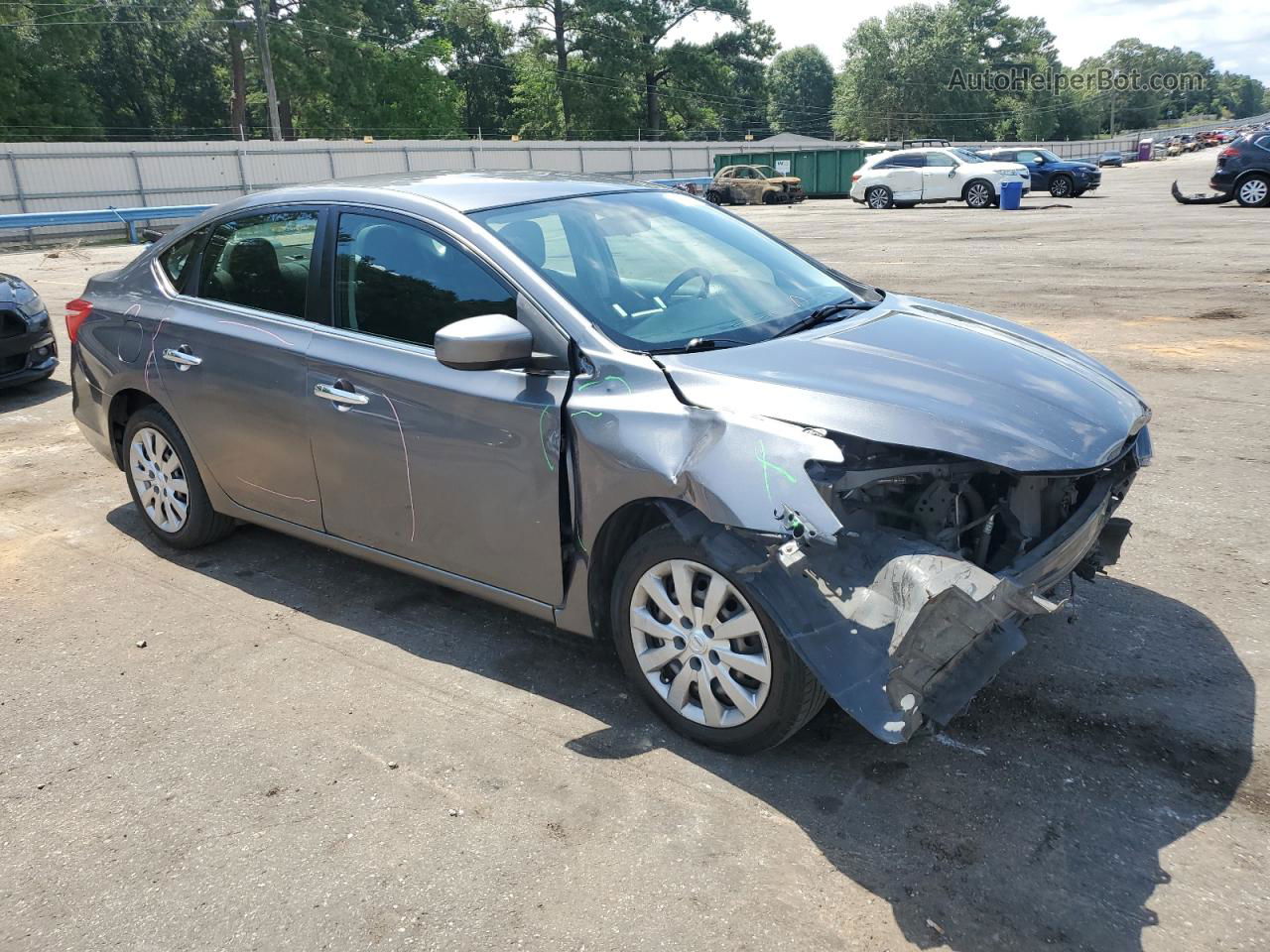 2018 Nissan Sentra S Gray vin: 3N1AB7AP5JY285579