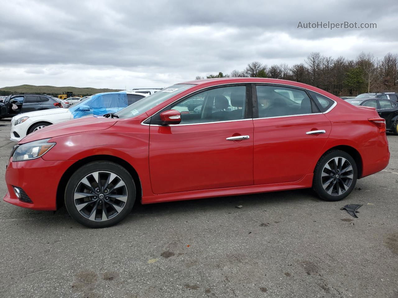 2018 Nissan Sentra S Красный vin: 3N1AB7AP5JY290815