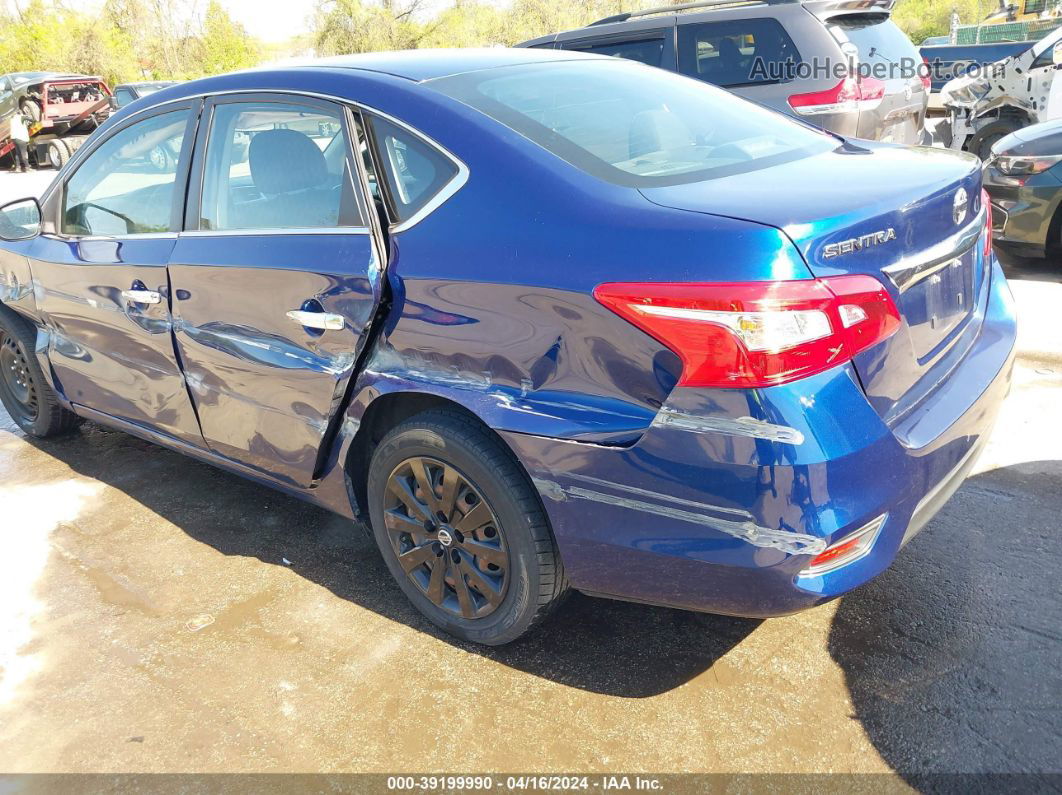 2018 Nissan Sentra S Blue vin: 3N1AB7AP5JY298414