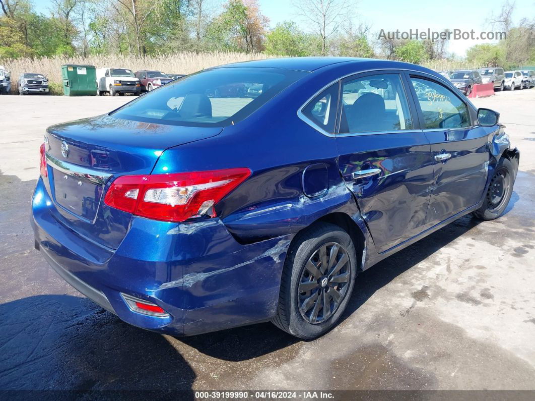 2018 Nissan Sentra S Blue vin: 3N1AB7AP5JY298414