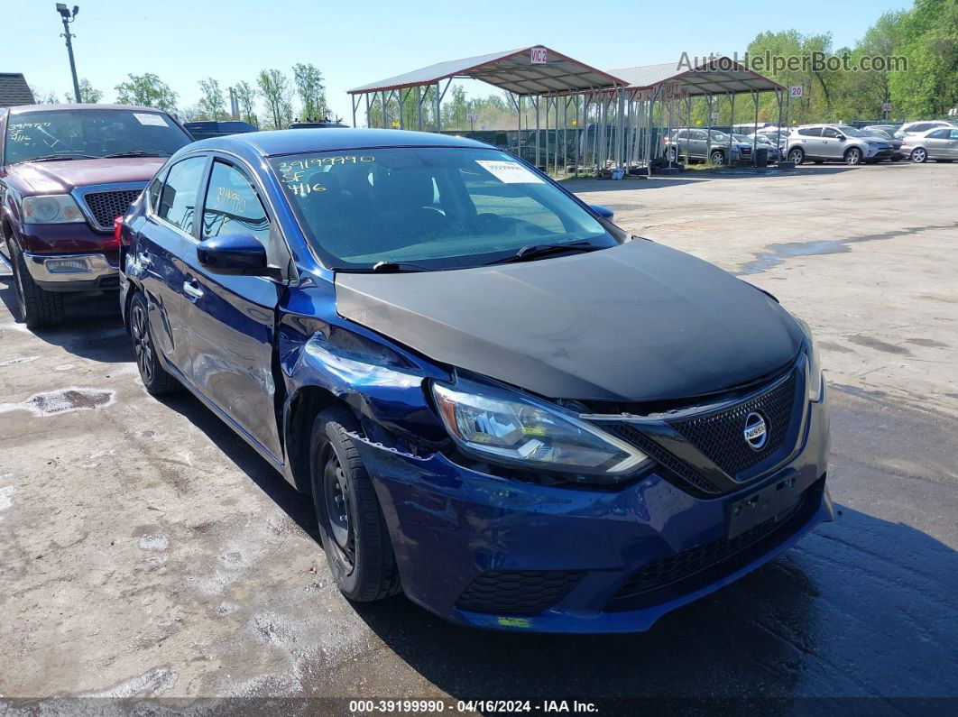 2018 Nissan Sentra S Blue vin: 3N1AB7AP5JY298414