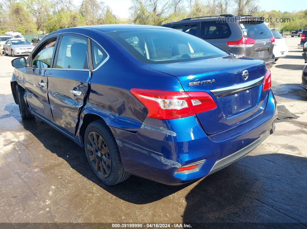 2018 Nissan Sentra S Blue vin: 3N1AB7AP5JY298414