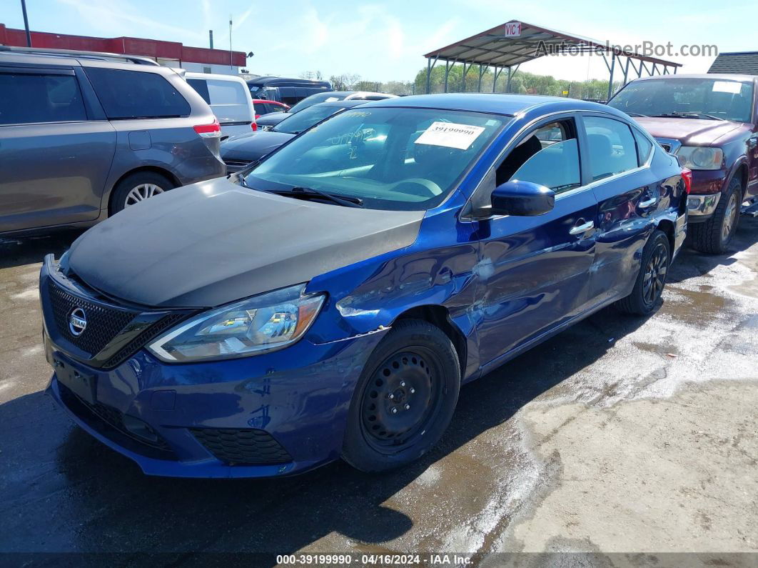 2018 Nissan Sentra S Blue vin: 3N1AB7AP5JY298414