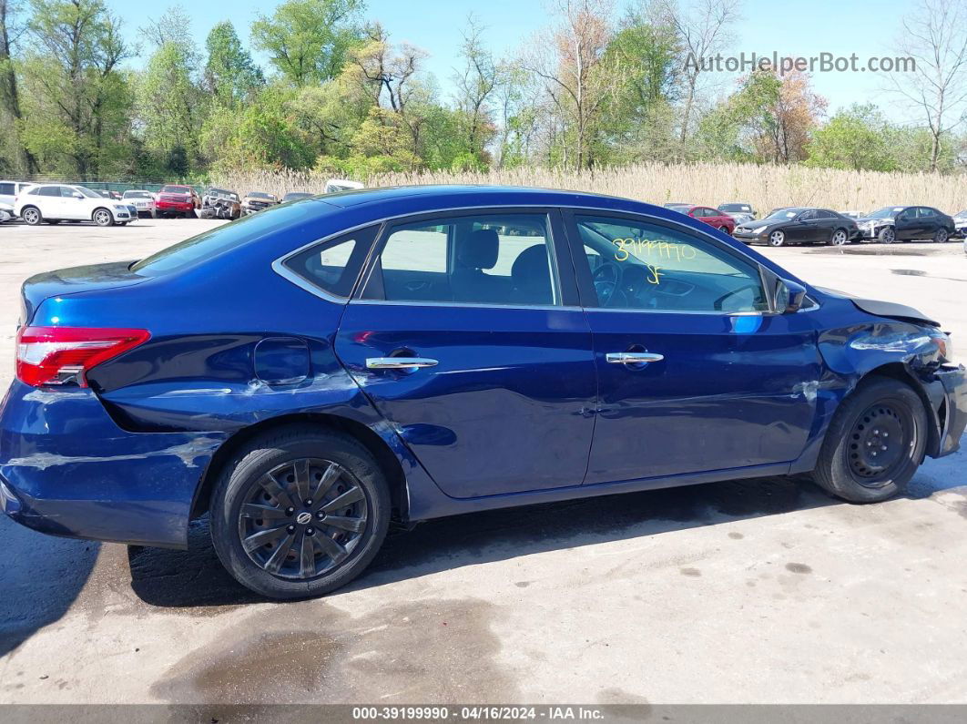 2018 Nissan Sentra S Blue vin: 3N1AB7AP5JY298414