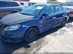 2018 Nissan Sentra S Blue vin: 3N1AB7AP5JY298414