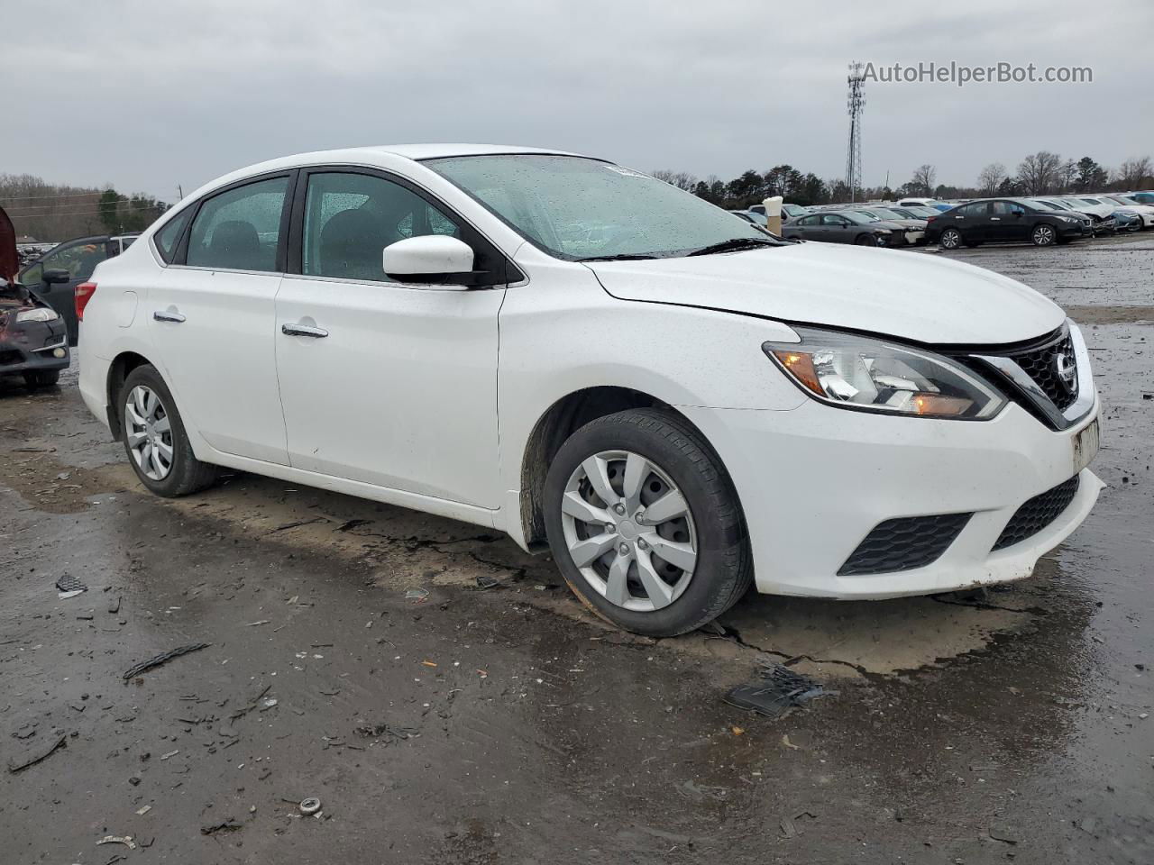 2018 Nissan Sentra S Белый vin: 3N1AB7AP5JY305510