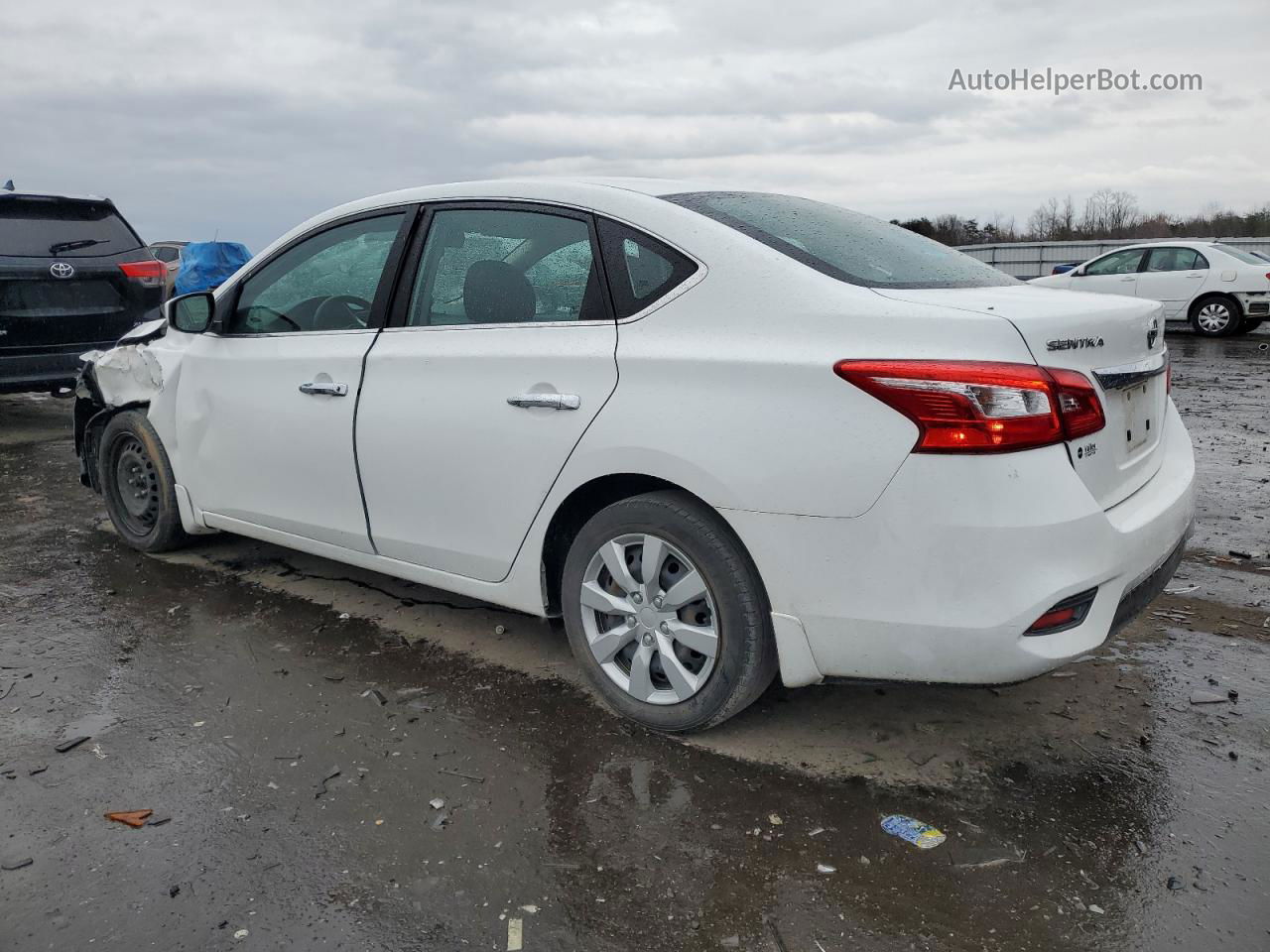 2018 Nissan Sentra S White vin: 3N1AB7AP5JY305510