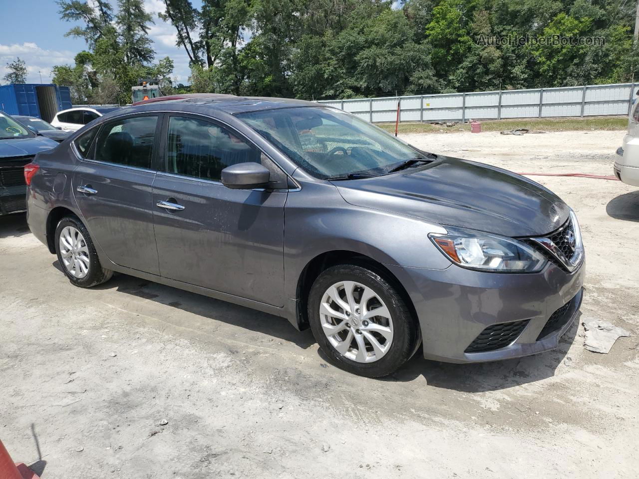 2018 Nissan Sentra S Gray vin: 3N1AB7AP5JY306690