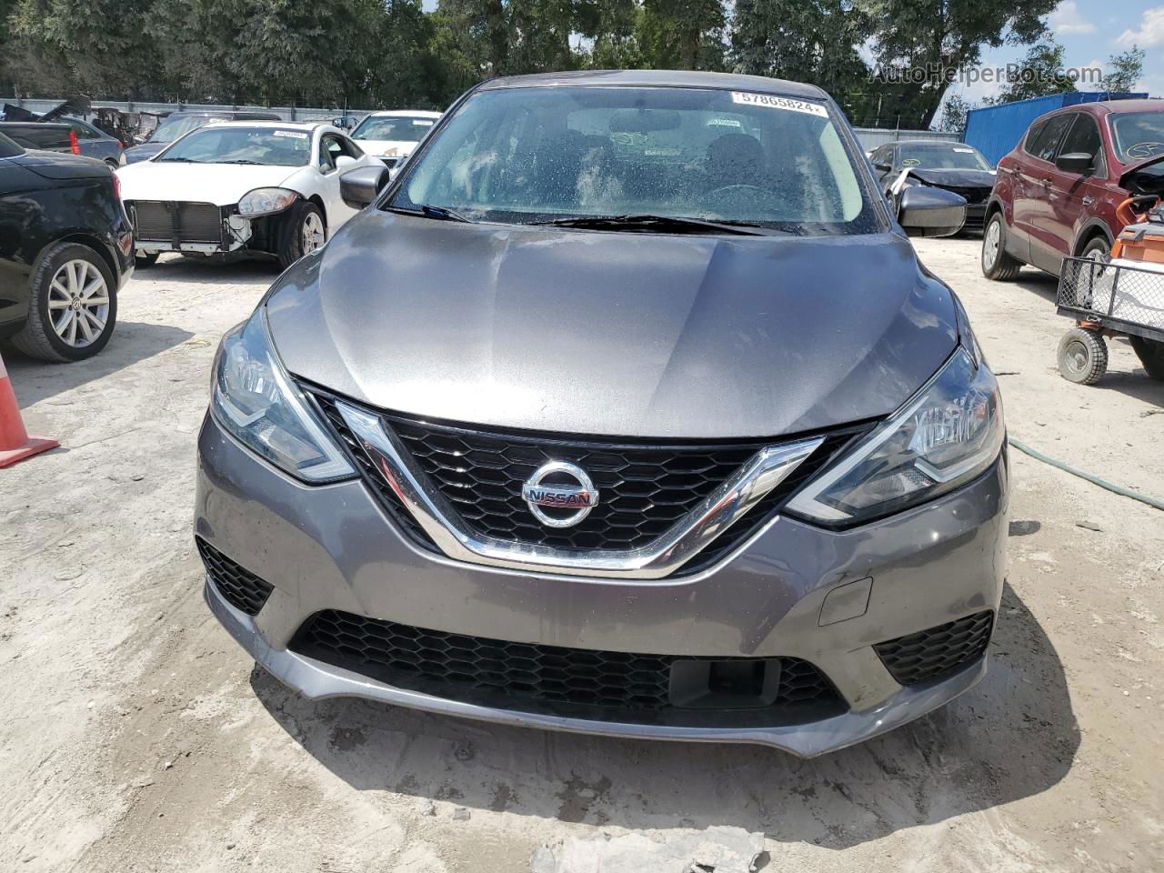 2018 Nissan Sentra S Gray vin: 3N1AB7AP5JY306690