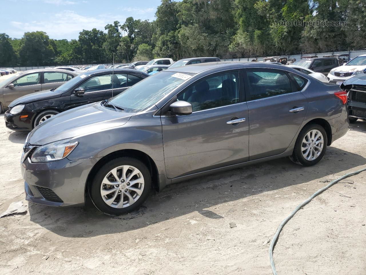 2018 Nissan Sentra S Gray vin: 3N1AB7AP5JY306690