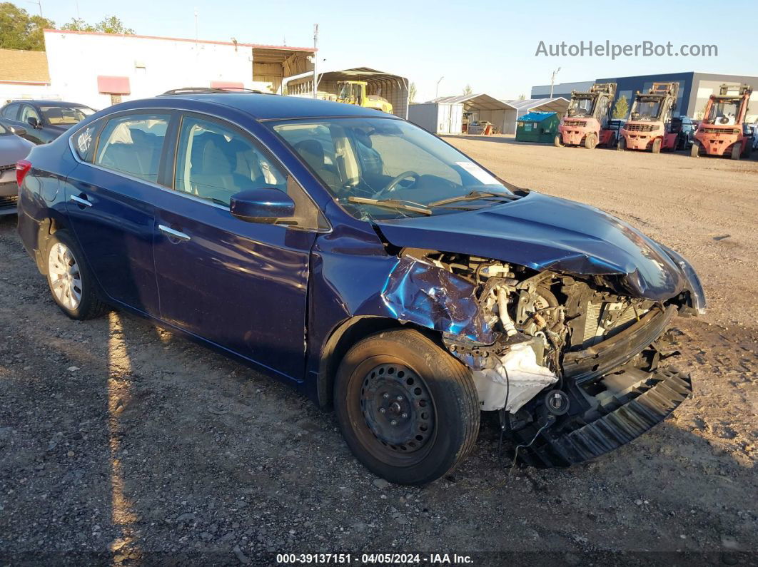 2018 Nissan Sentra S Blue vin: 3N1AB7AP5JY321660