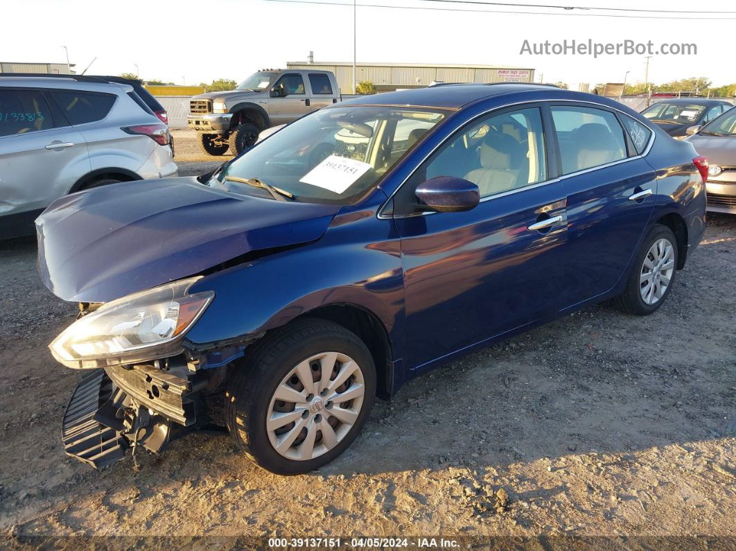 2018 Nissan Sentra S Blue vin: 3N1AB7AP5JY321660