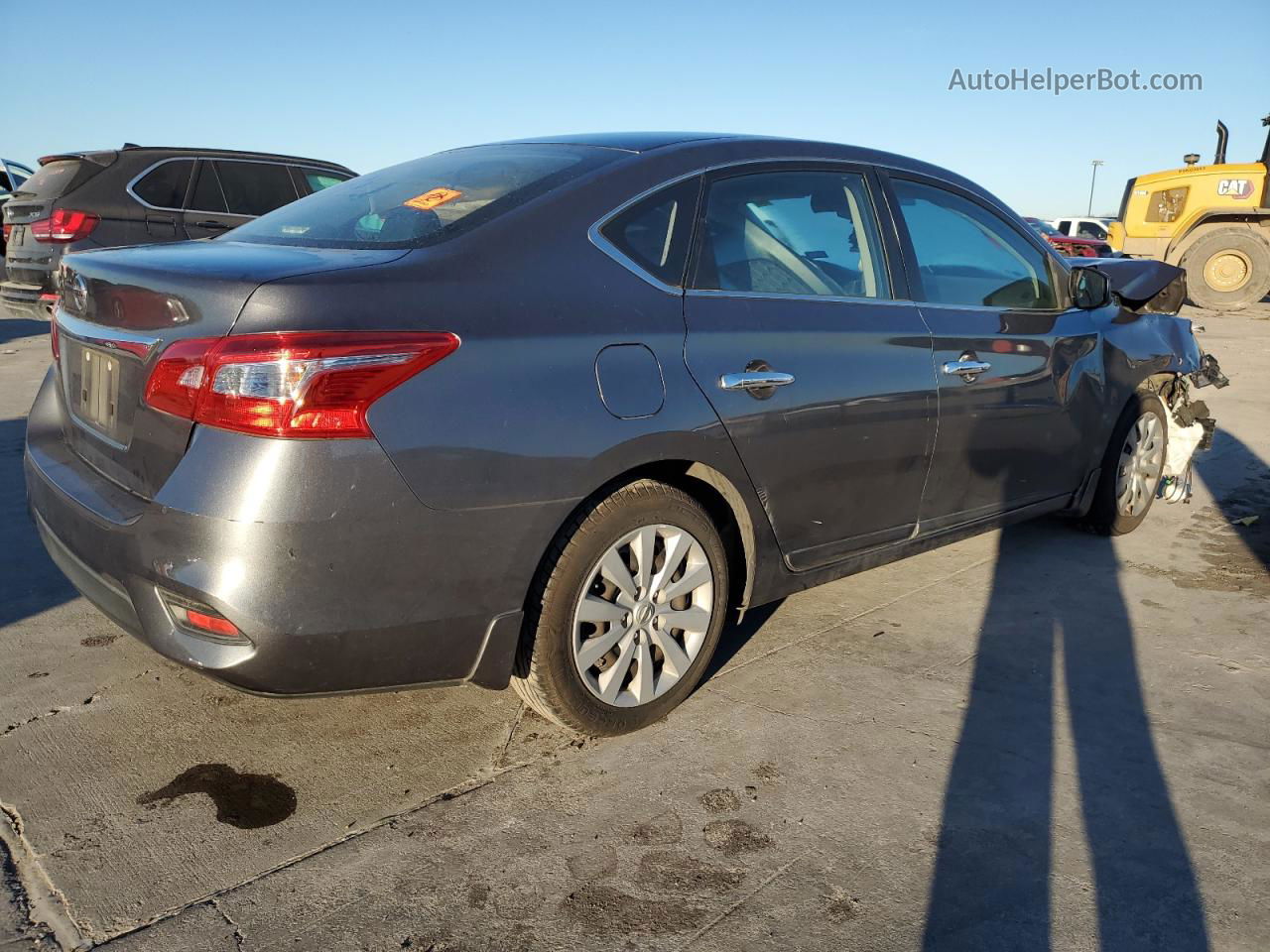 2018 Nissan Sentra S Серый vin: 3N1AB7AP5JY334604