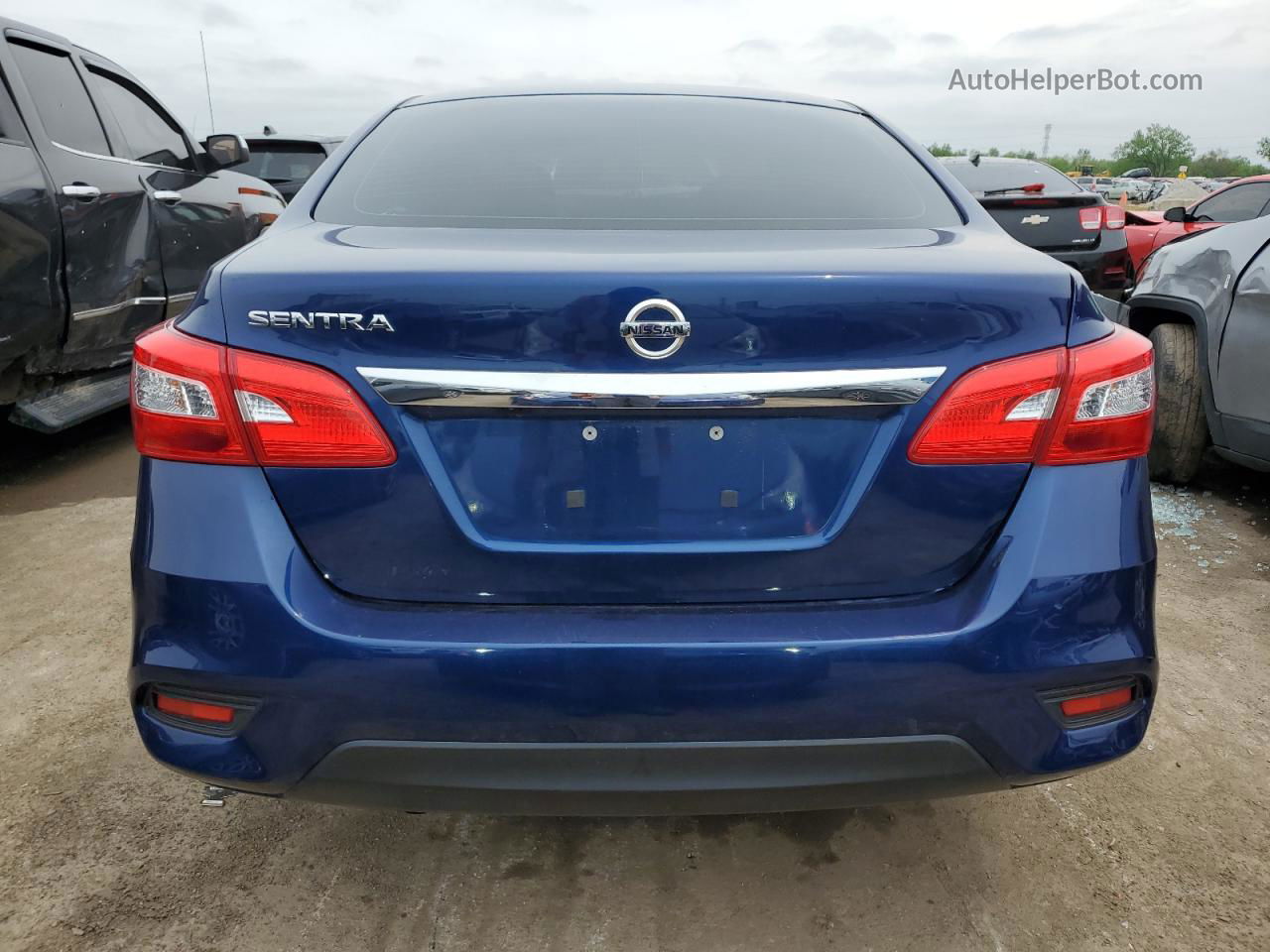 2018 Nissan Sentra S Blue vin: 3N1AB7AP5JY334747