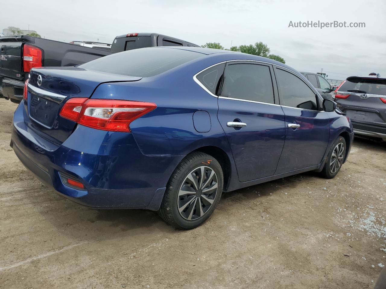 2018 Nissan Sentra S Blue vin: 3N1AB7AP5JY334747