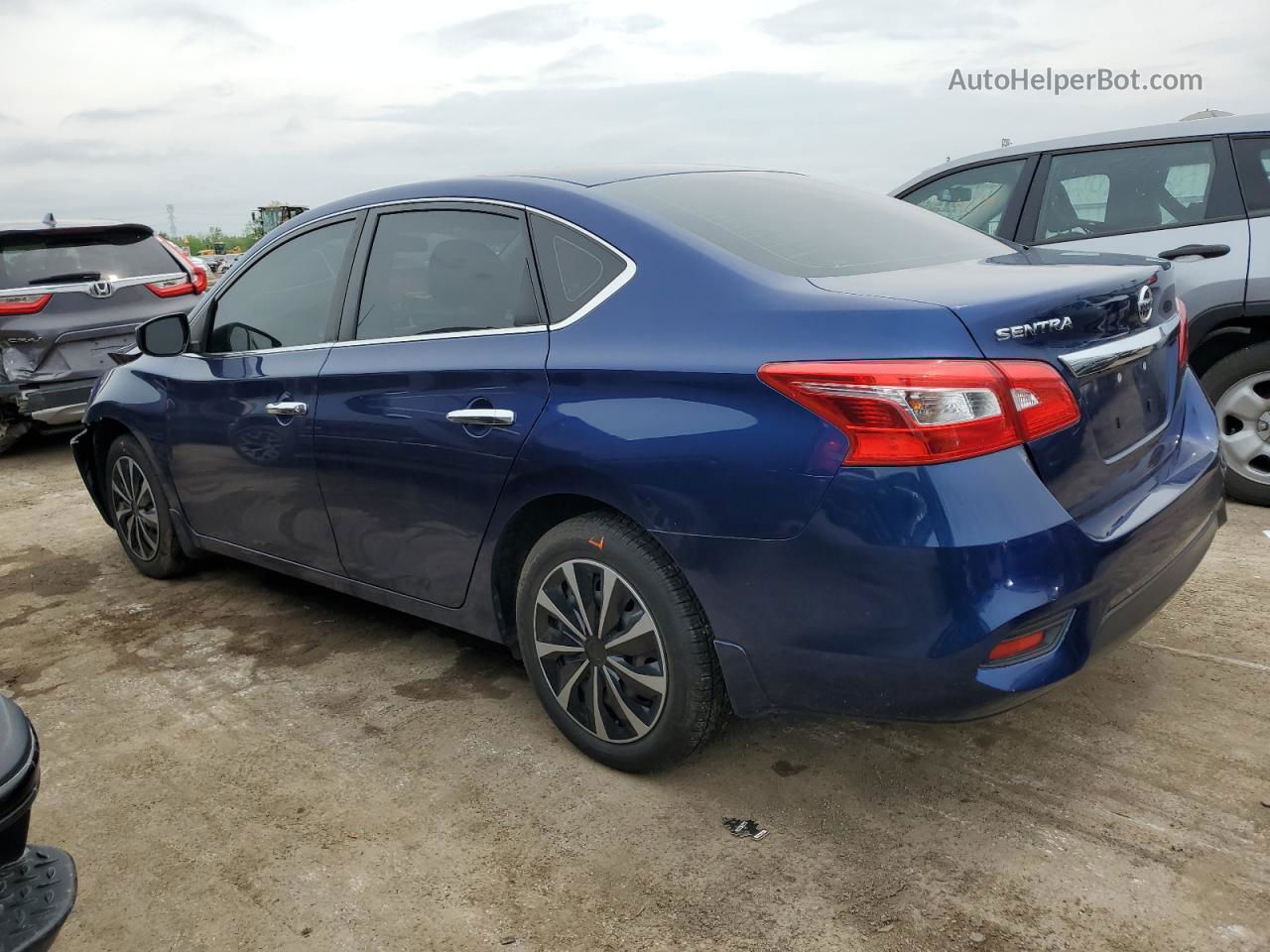 2018 Nissan Sentra S Blue vin: 3N1AB7AP5JY334747