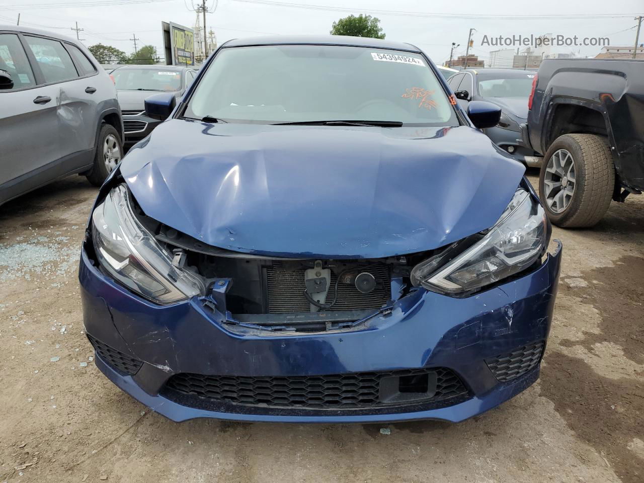 2018 Nissan Sentra S Blue vin: 3N1AB7AP5JY334747