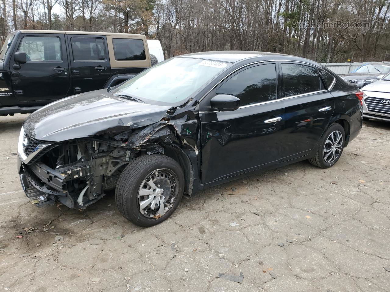 2018 Nissan Sentra S Black vin: 3N1AB7AP5JY336238