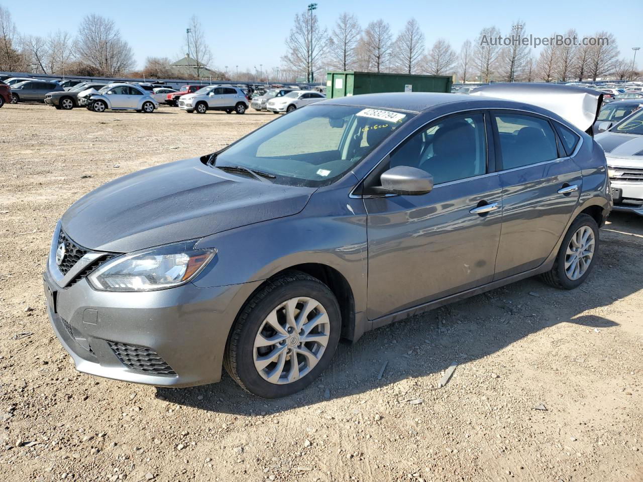 2019 Nissan Sentra S Gray vin: 3N1AB7AP5KL605868