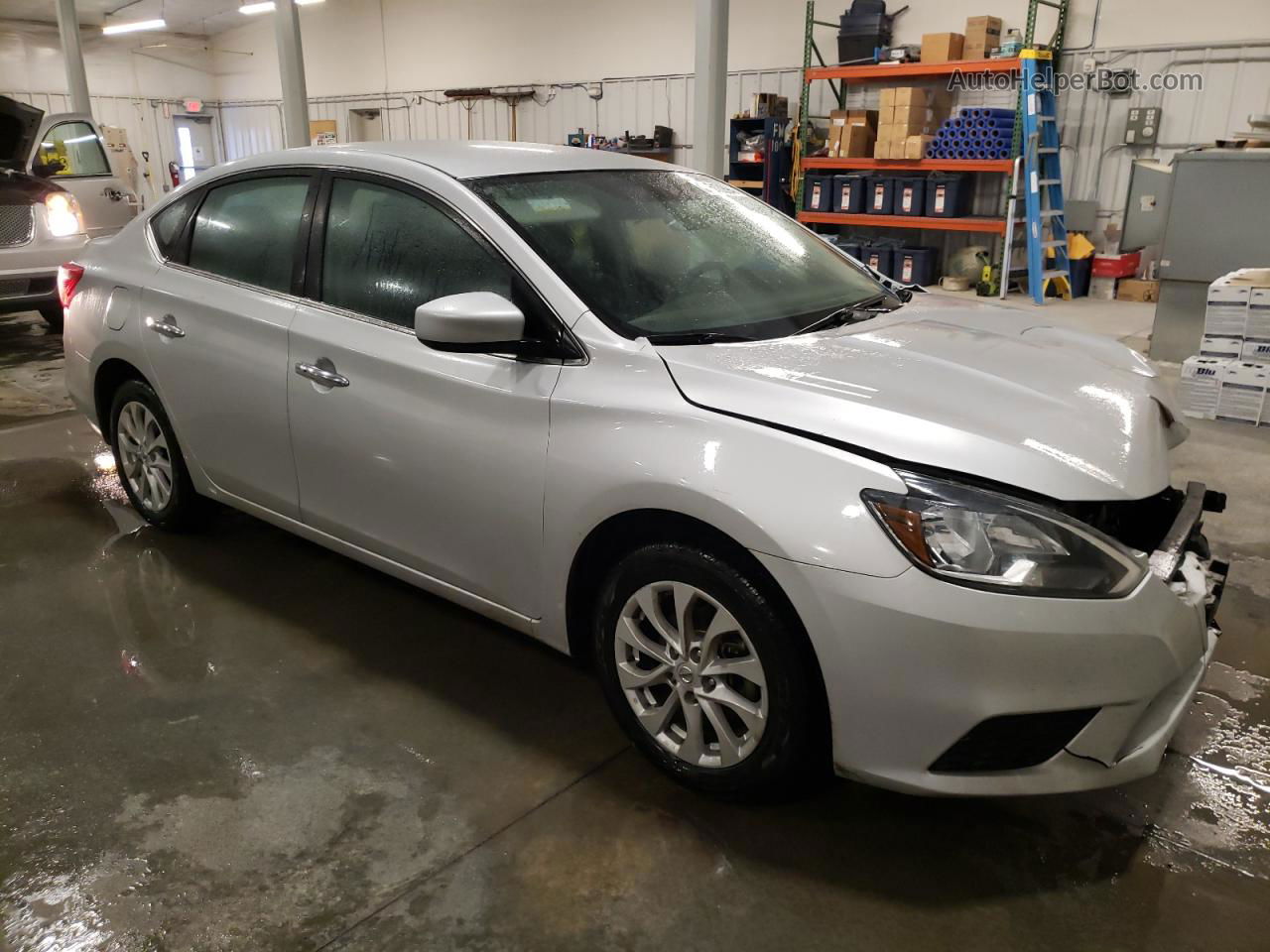 2019 Nissan Sentra S Silver vin: 3N1AB7AP5KL620466