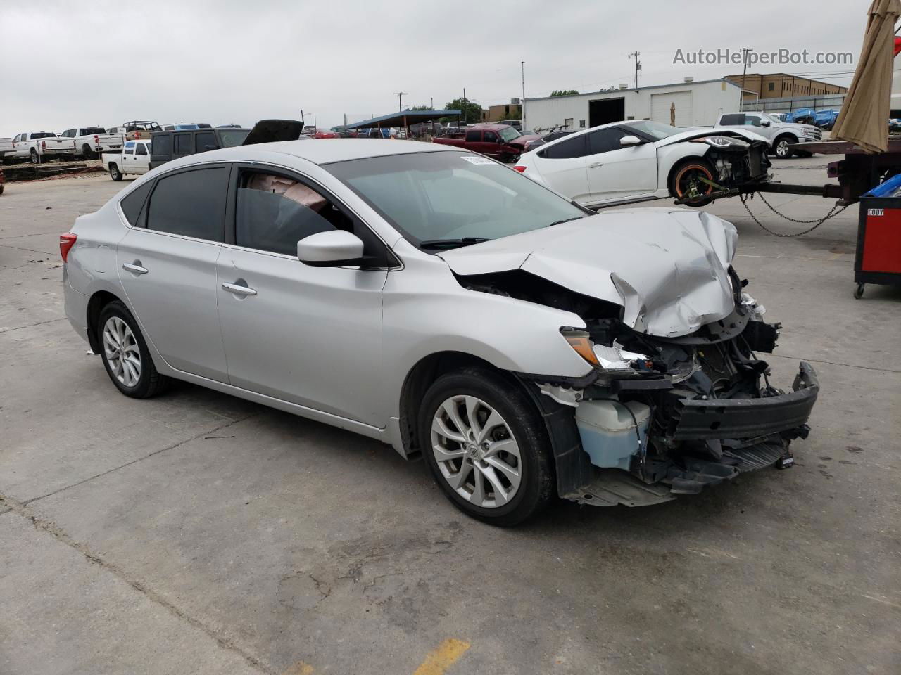 2019 Nissan Sentra S Silver vin: 3N1AB7AP5KY212410