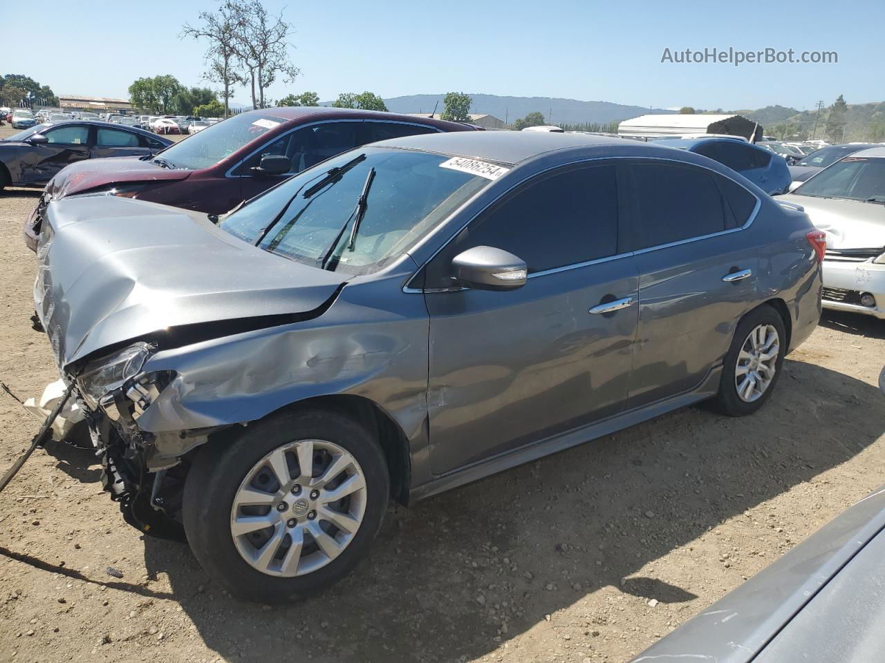 2019 Nissan Sentra S Gray vin: 3N1AB7AP5KY212696