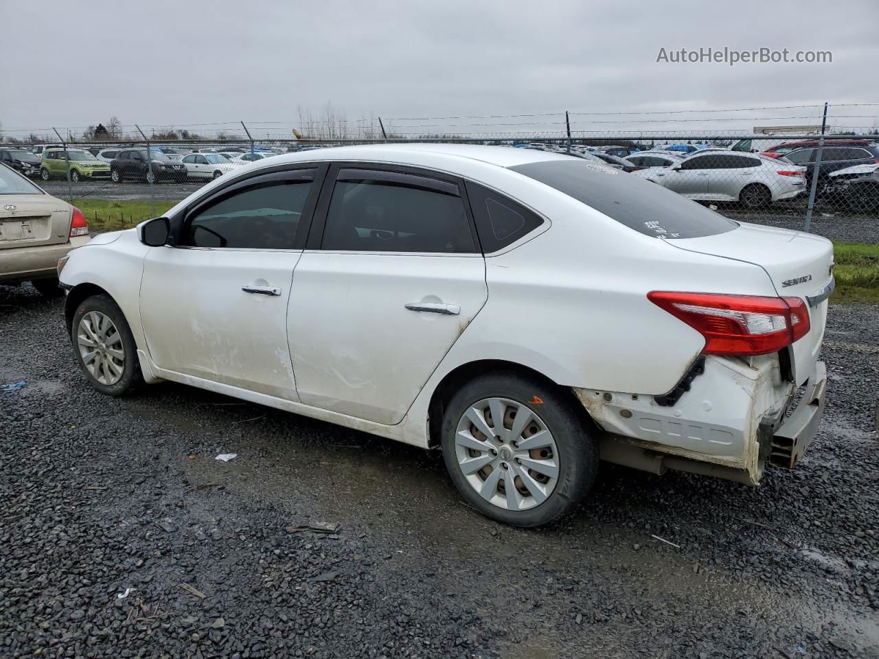 2019 Nissan Sentra S White vin: 3N1AB7AP5KY219213