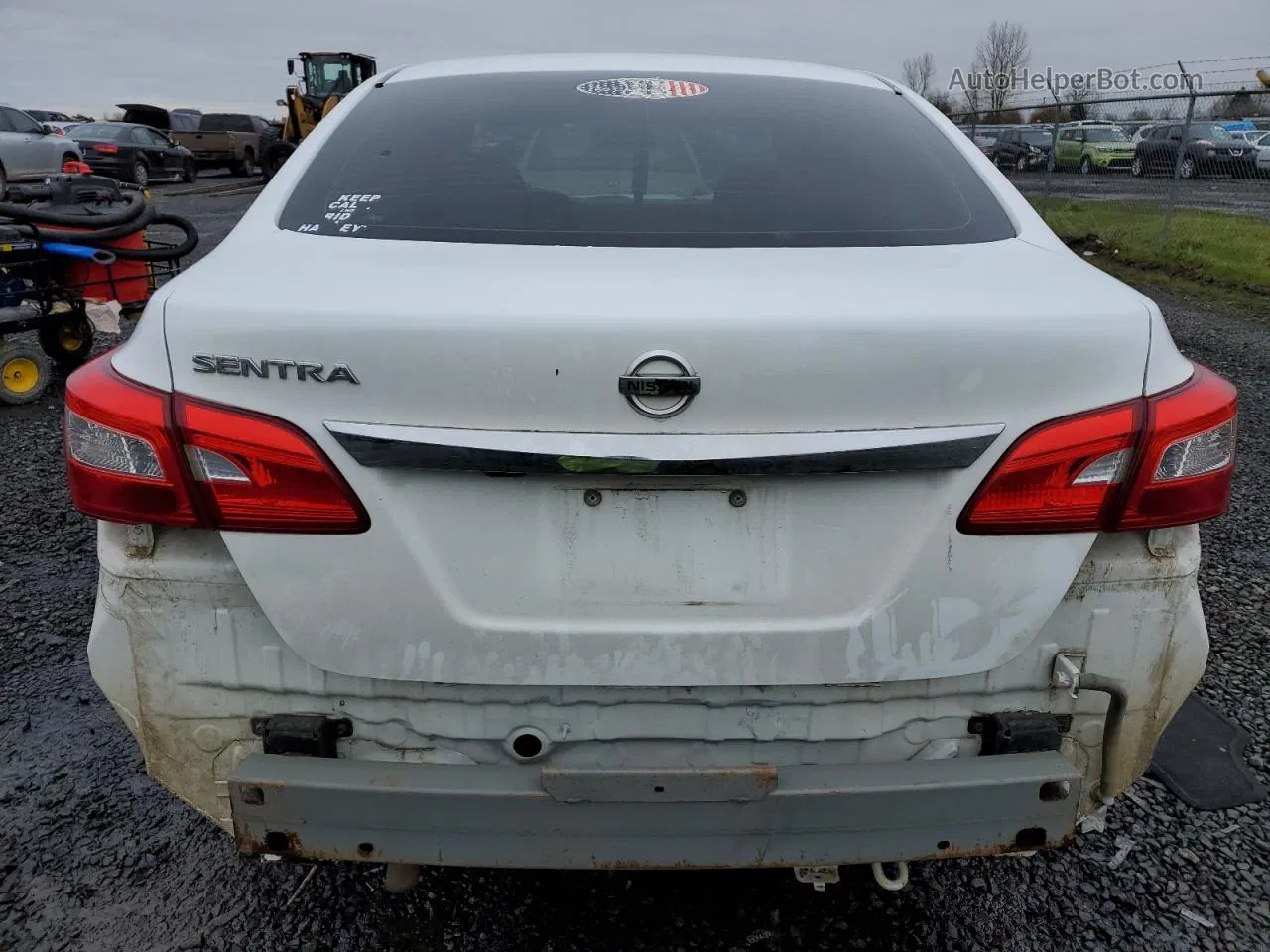 2019 Nissan Sentra S White vin: 3N1AB7AP5KY219213