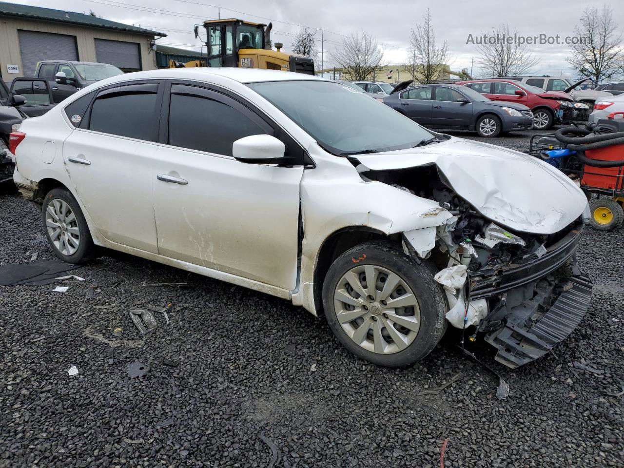 2019 Nissan Sentra S White vin: 3N1AB7AP5KY219213