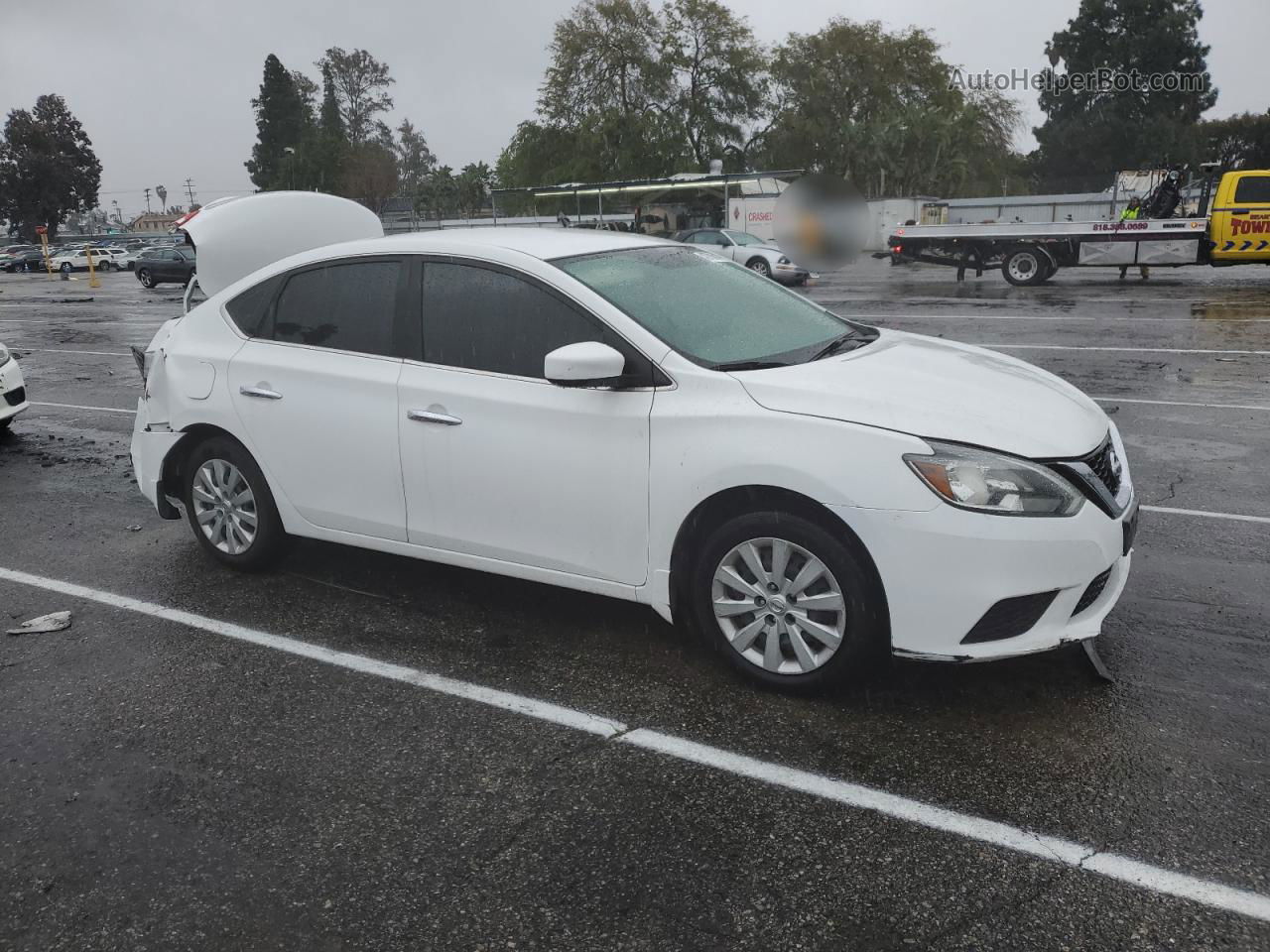 2019 Nissan Sentra S Белый vin: 3N1AB7AP5KY274986