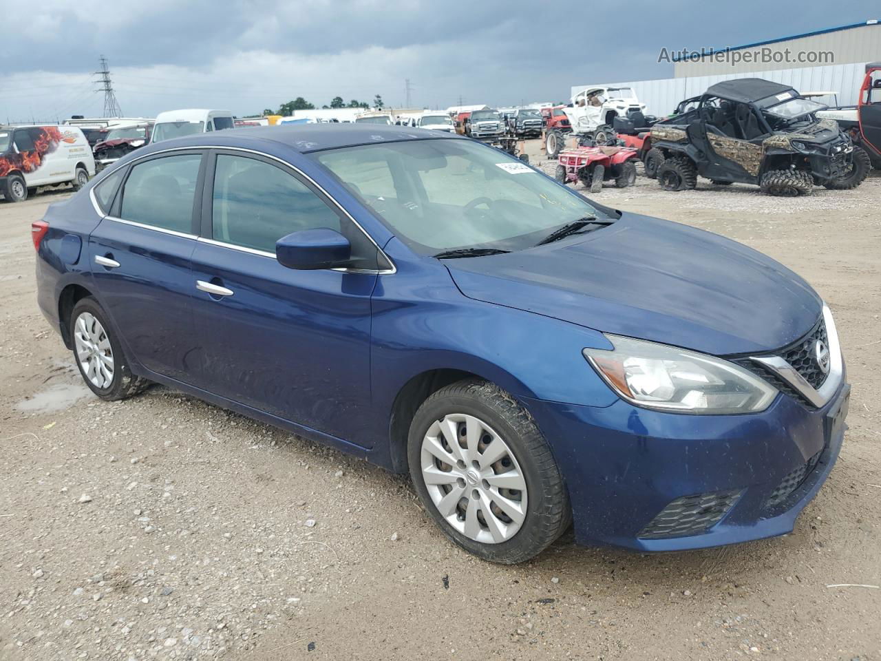 2019 Nissan Sentra S Blue vin: 3N1AB7AP5KY275779