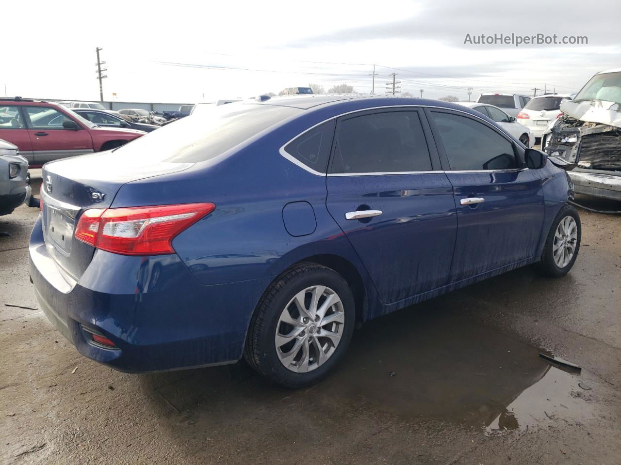 2019 Nissan Sentra S Blue vin: 3N1AB7AP5KY299029