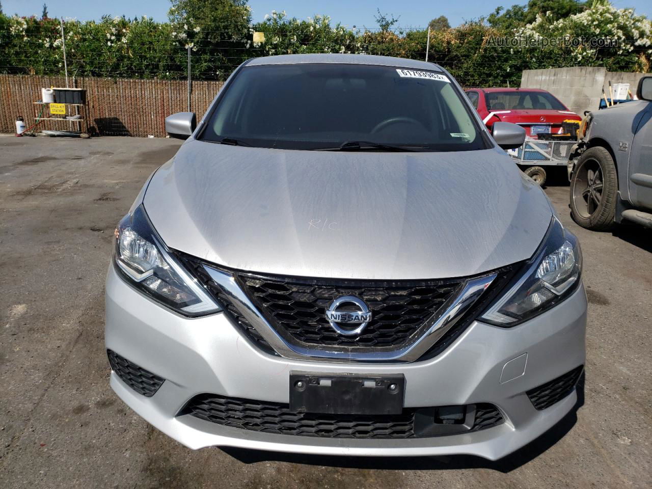 2019 Nissan Sentra S Серебряный vin: 3N1AB7AP5KY315066