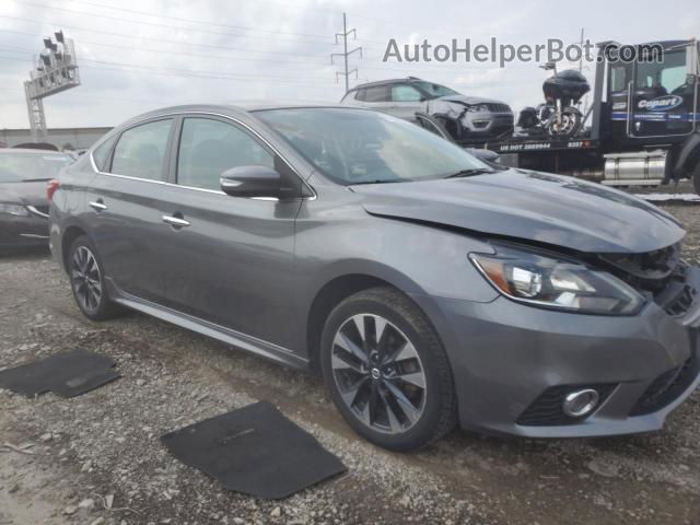 2019 Nissan Sentra S Серый vin: 3N1AB7AP5KY322227