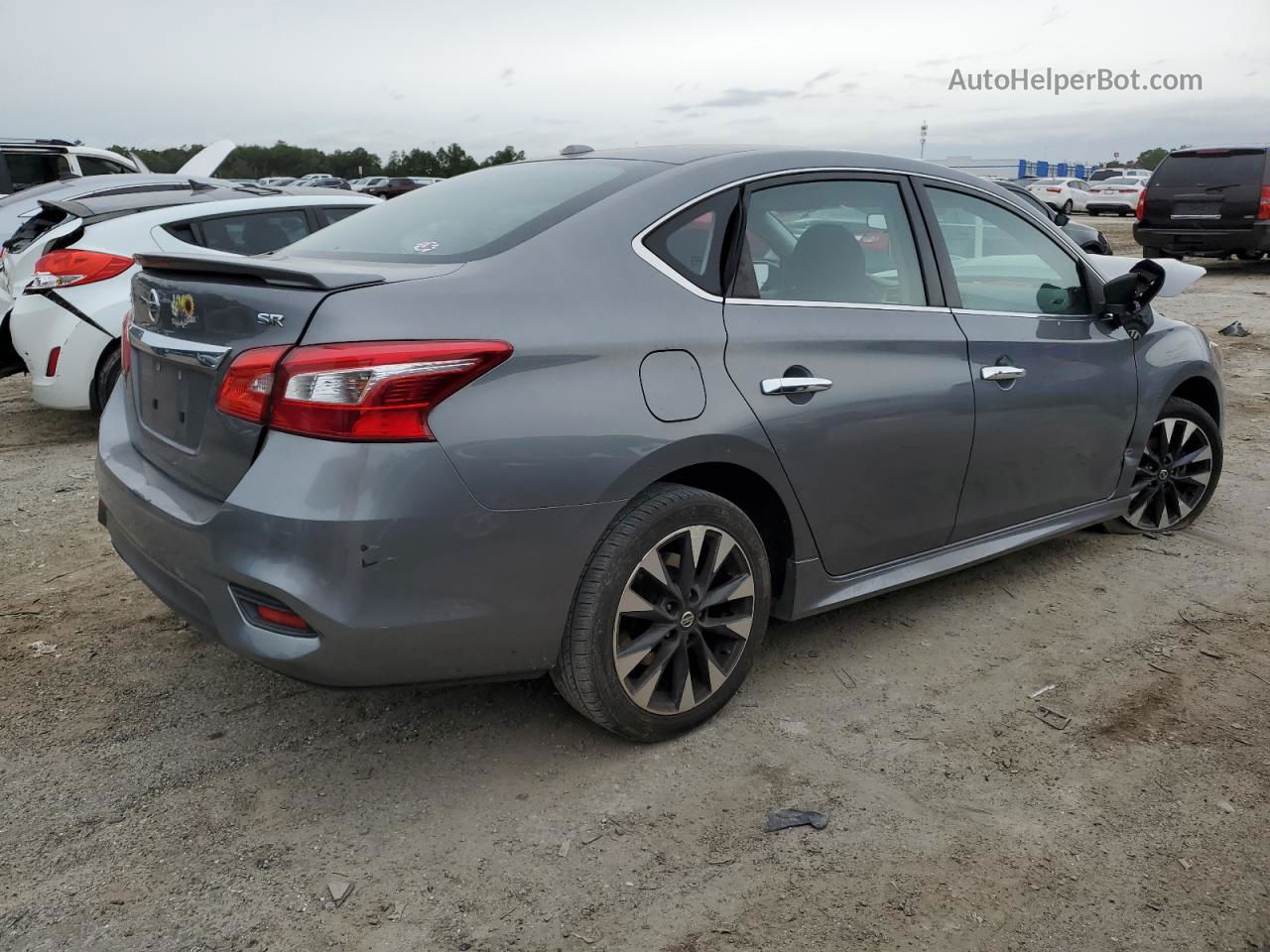 2019 Nissan Sentra S Серый vin: 3N1AB7AP5KY325774