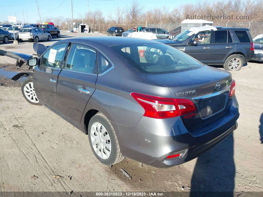 2019 Nissan Sentra S Серый vin: 3N1AB7AP5KY342266