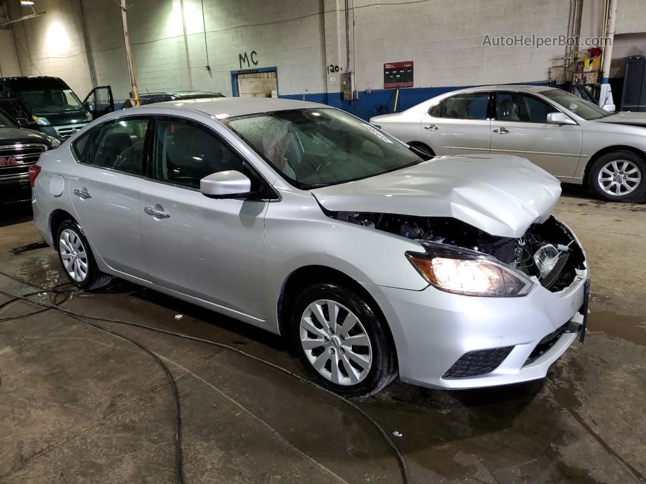 2019 Nissan Sentra S Silver vin: 3N1AB7AP5KY345541