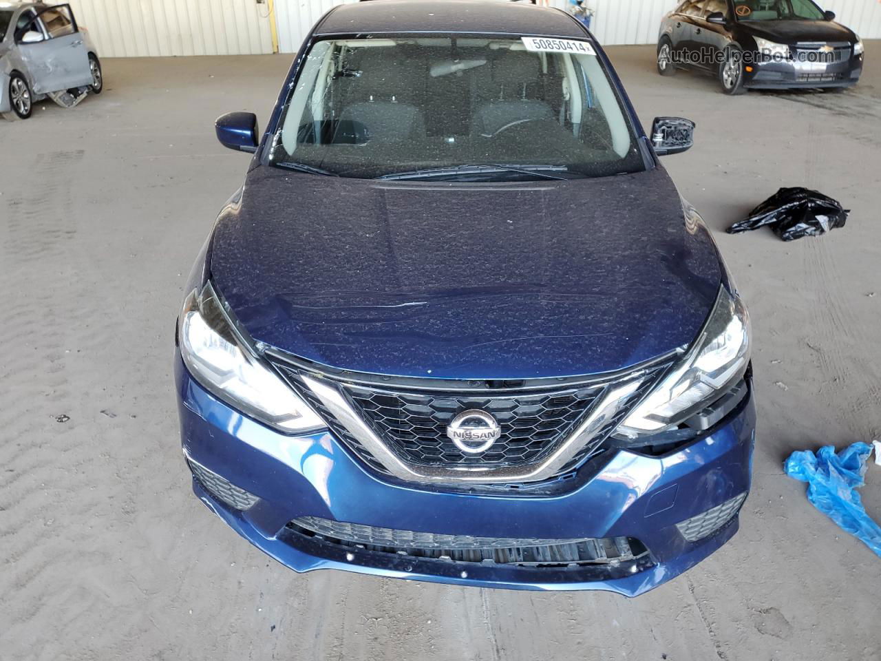 2019 Nissan Sentra S Blue vin: 3N1AB7AP5KY354434