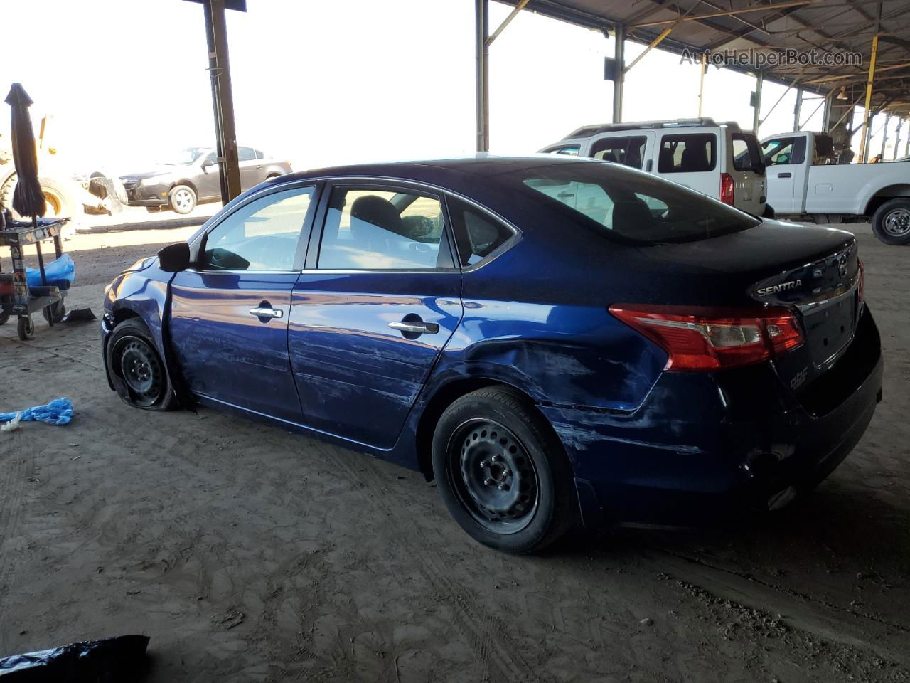 2019 Nissan Sentra S Blue vin: 3N1AB7AP5KY354434