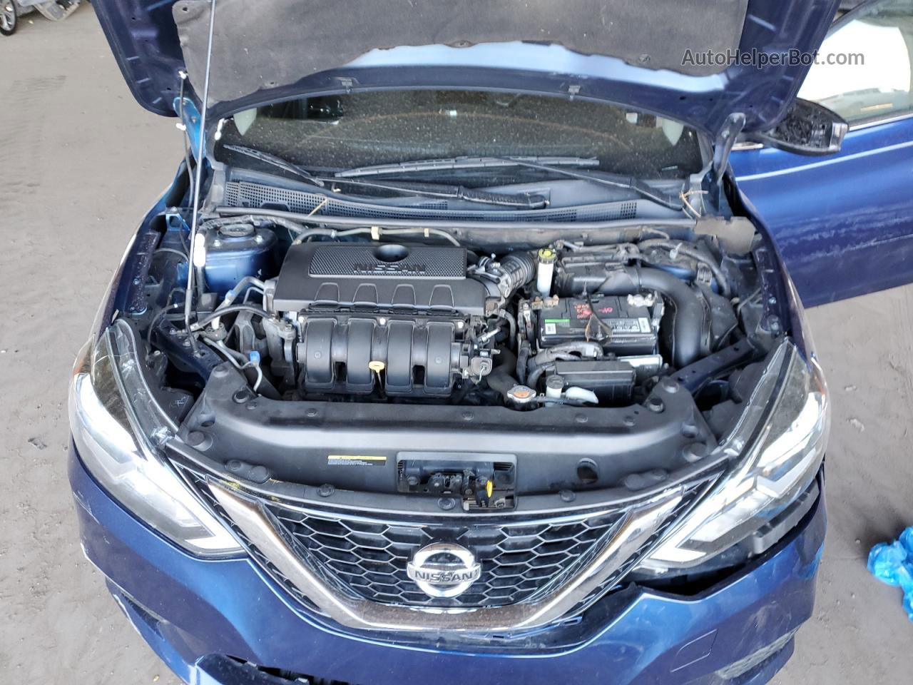 2019 Nissan Sentra S Blue vin: 3N1AB7AP5KY354434