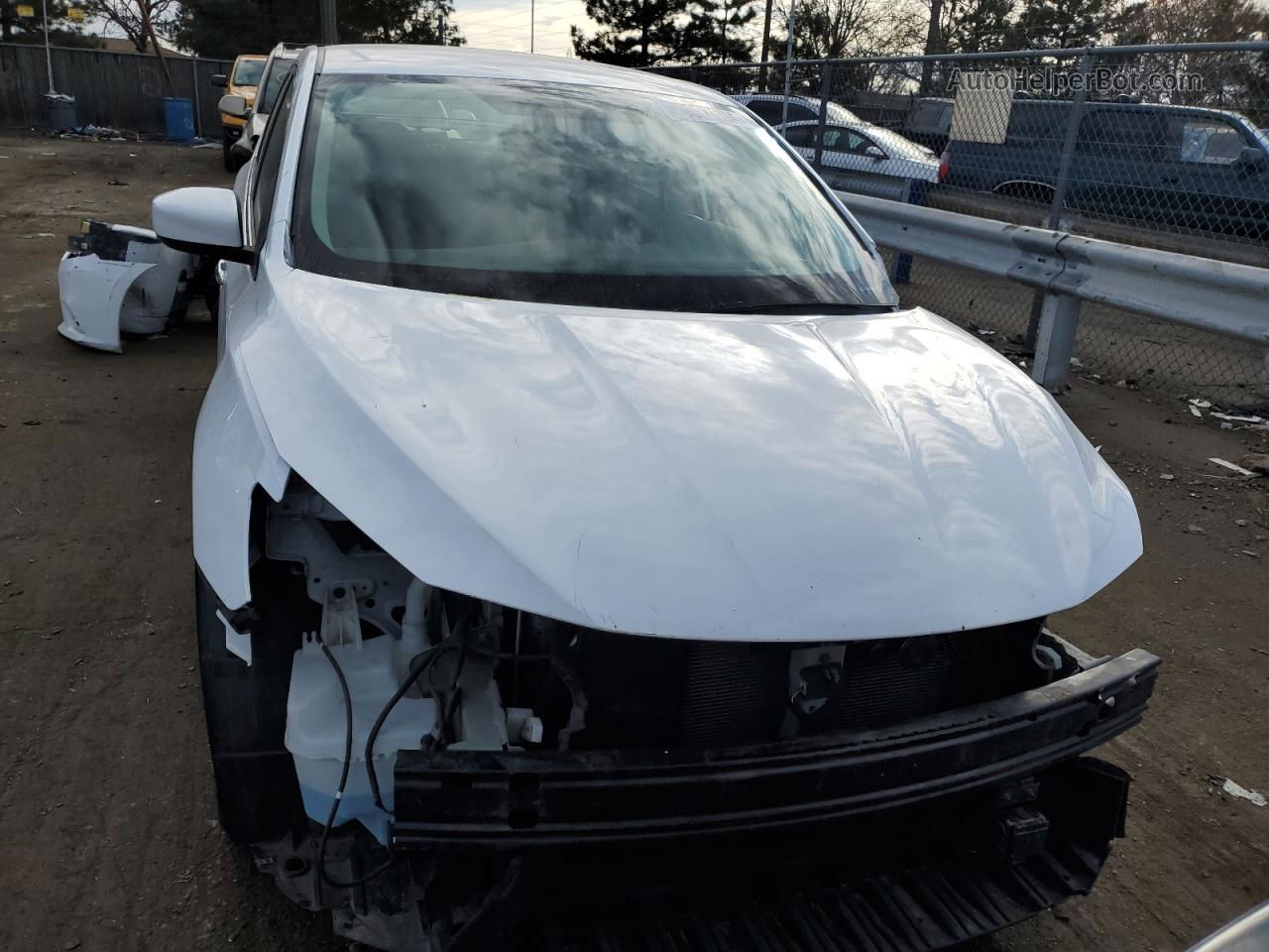 2019 Nissan Sentra S White vin: 3N1AB7AP5KY357172