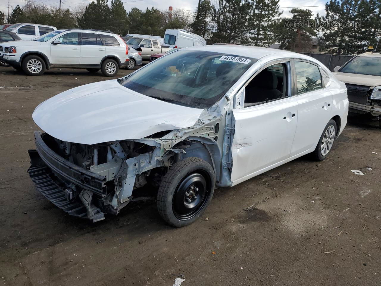 2019 Nissan Sentra S Белый vin: 3N1AB7AP5KY357172