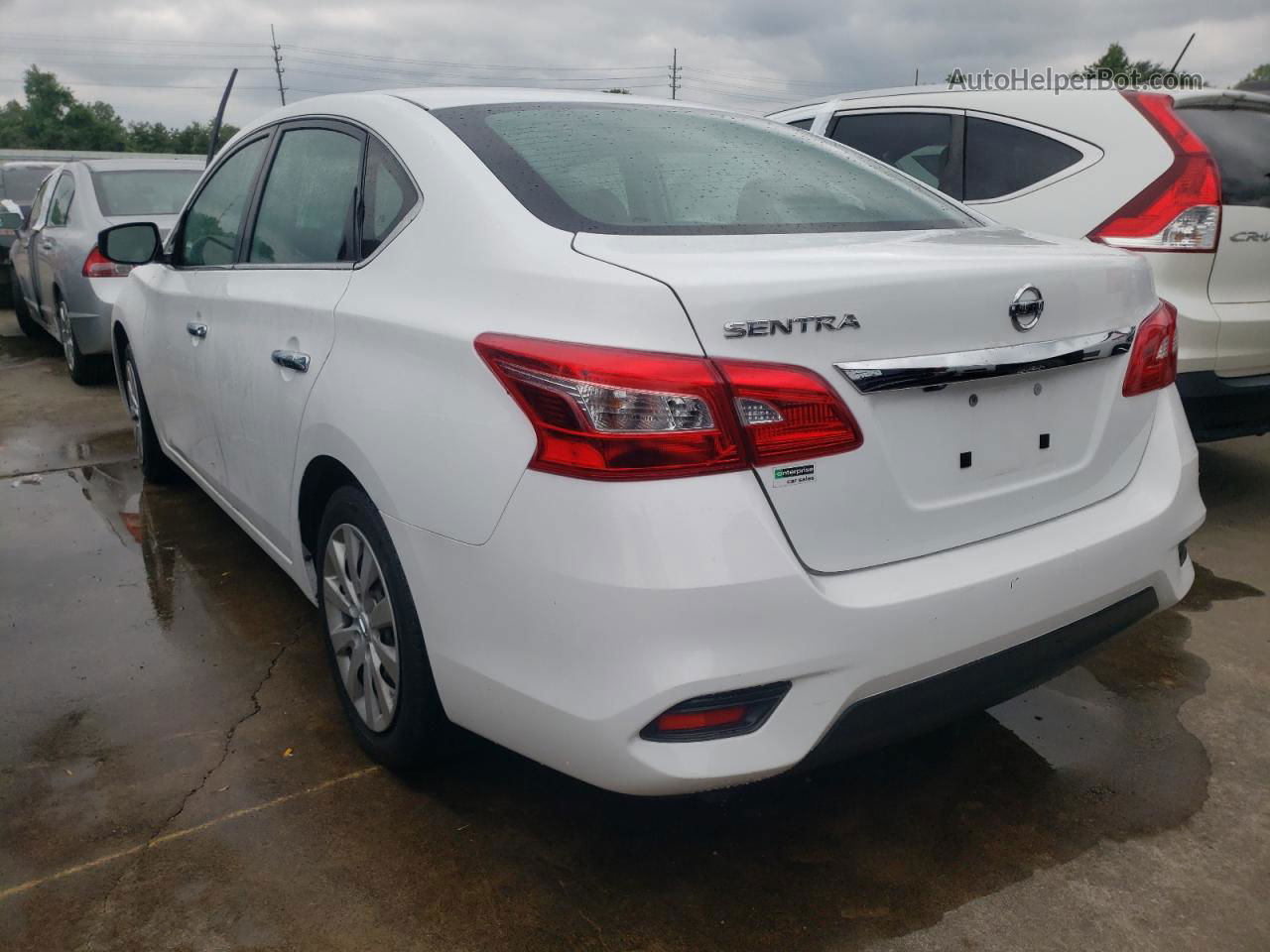 2019 Nissan Sentra S Белый vin: 3N1AB7AP5KY364946