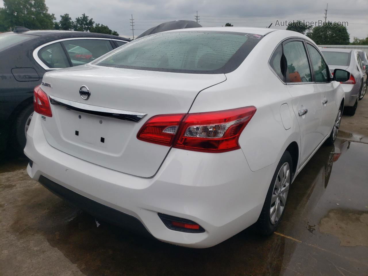 2019 Nissan Sentra S White vin: 3N1AB7AP5KY364946