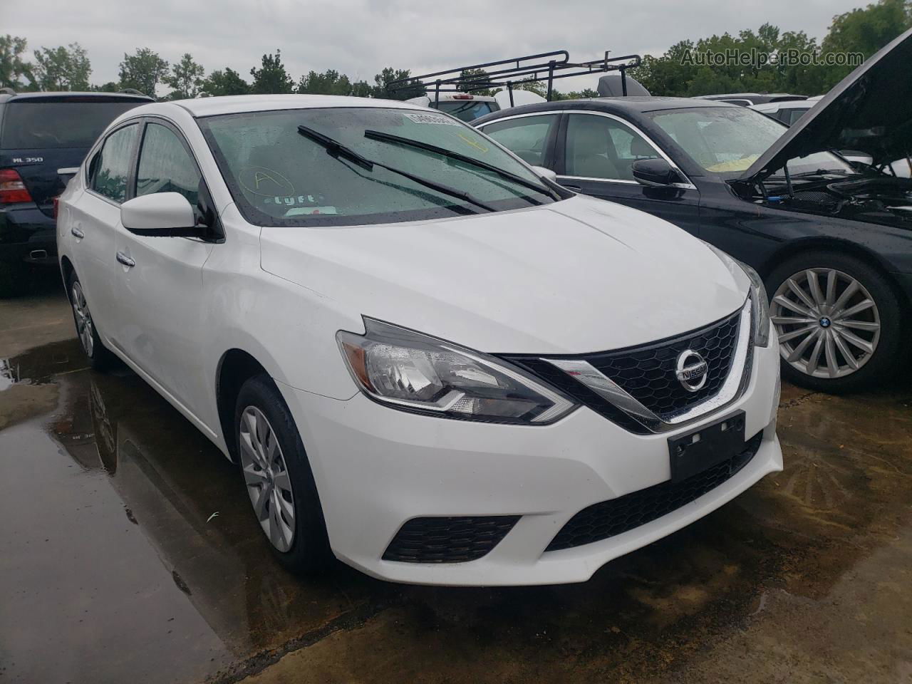 2019 Nissan Sentra S White vin: 3N1AB7AP5KY364946