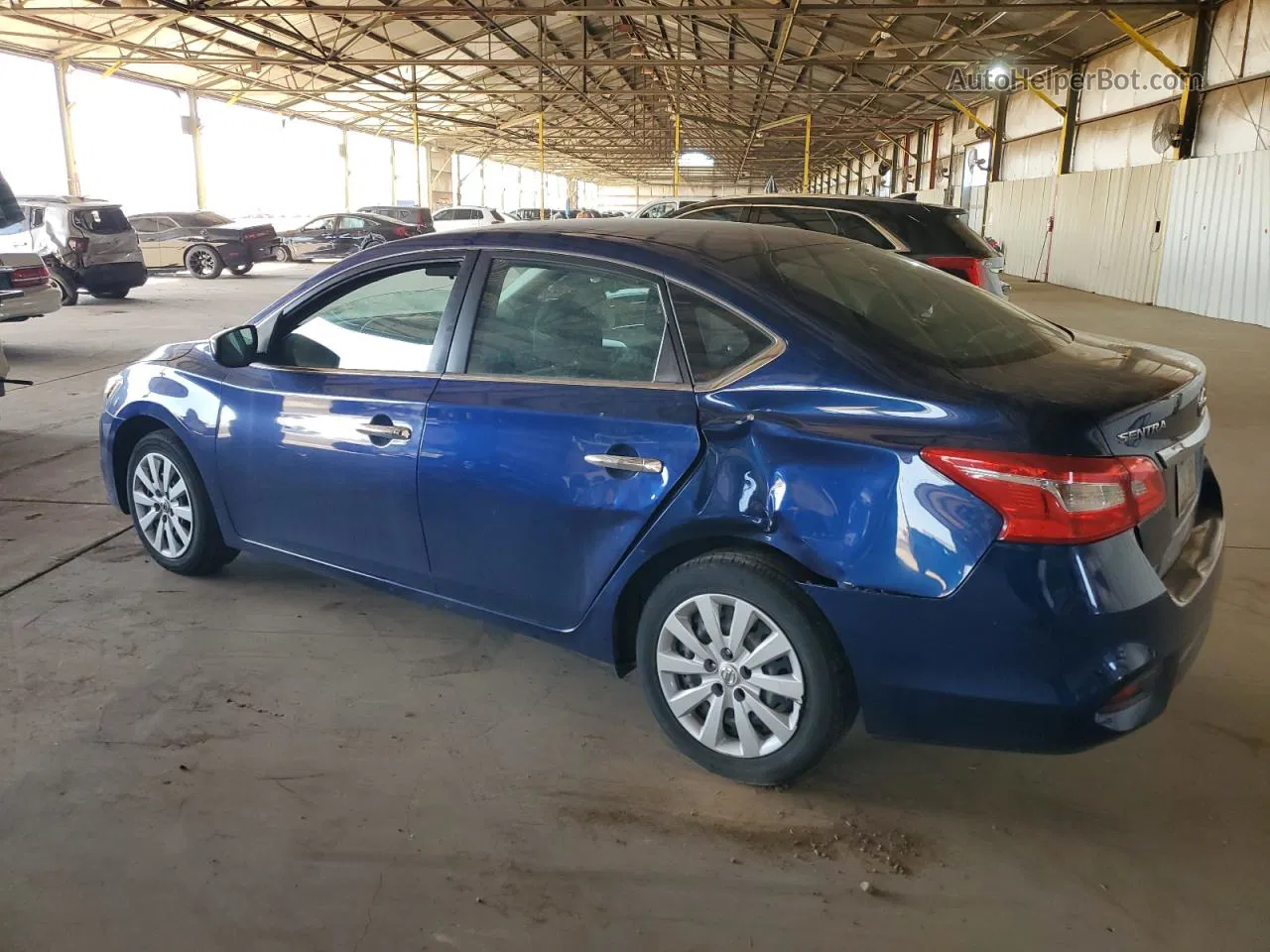 2019 Nissan Sentra S Blue vin: 3N1AB7AP5KY371038