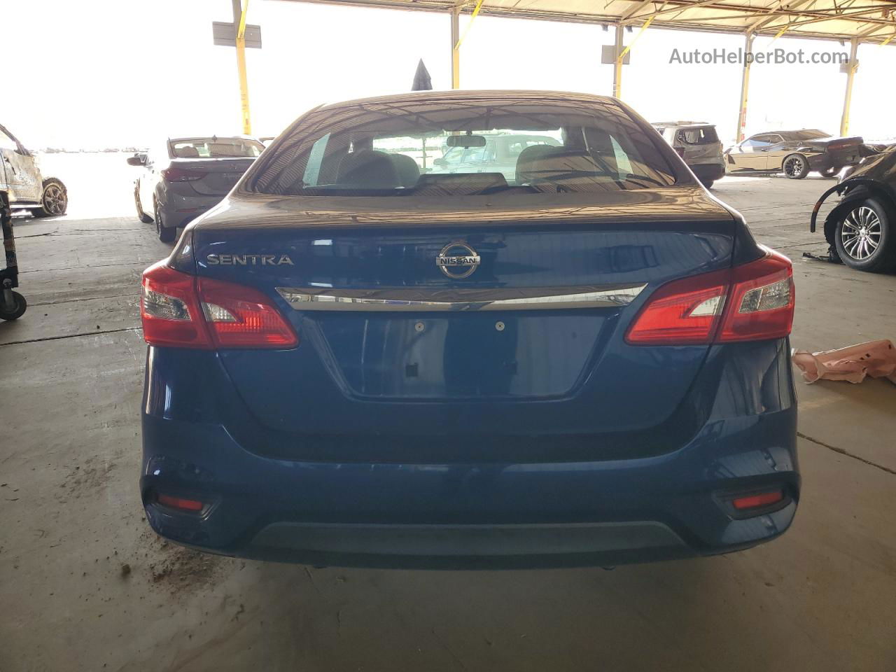 2019 Nissan Sentra S Blue vin: 3N1AB7AP5KY371038