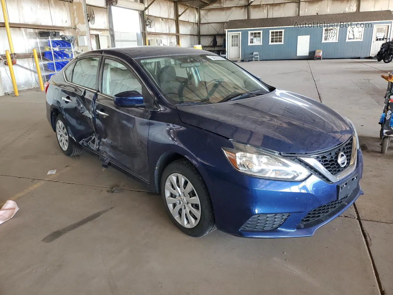 2019 Nissan Sentra S Blue vin: 3N1AB7AP5KY371038